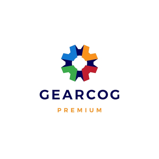 Gear cog cogs logo  icon illustration