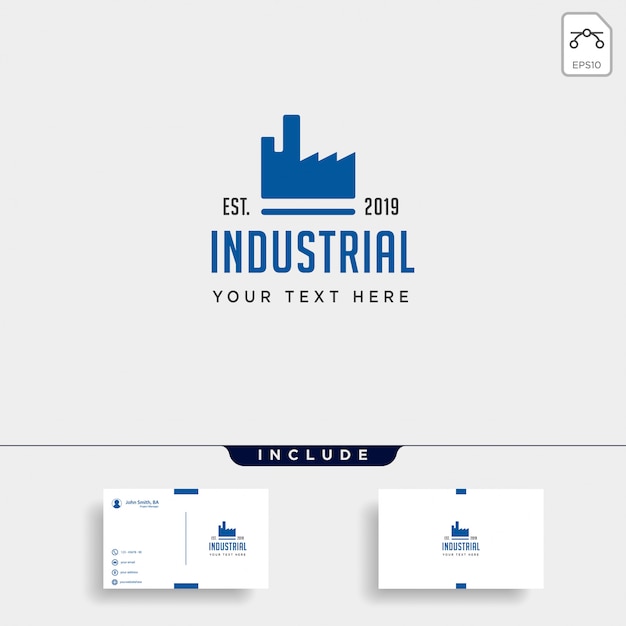 Vector gear factory logo design industrial vector icon element isolated