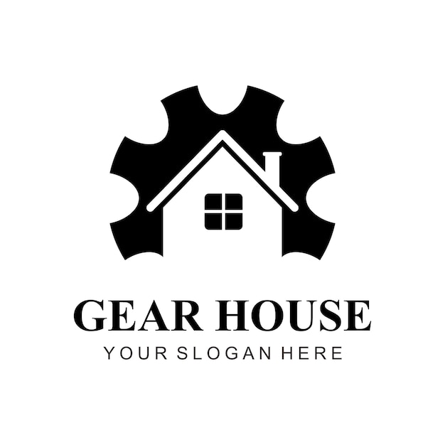 gear house vector logo