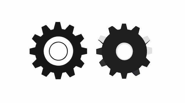 Gear Icon Vector Cog Wheel Silhouette