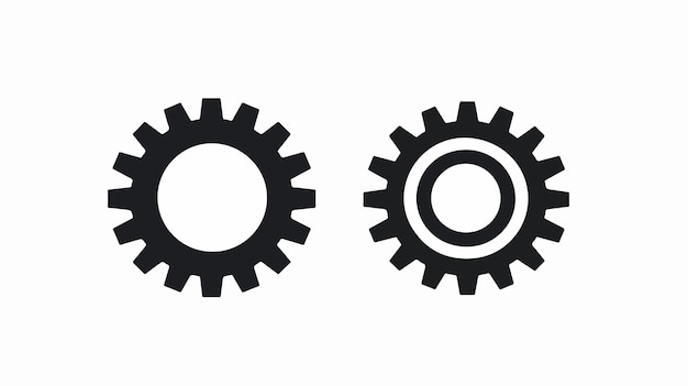 Gear Icon Vector Cog Wheel Silhouette