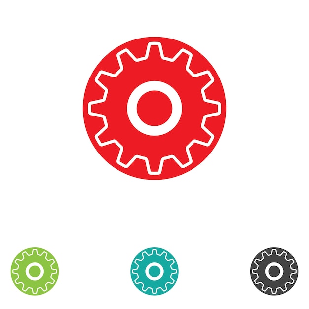 Gear icon vector set clockwork illustration sign collection Mechanics symbol