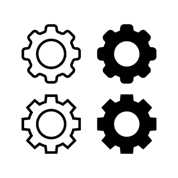 Gear icon Vector symbol gear