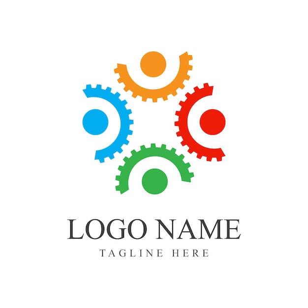 Gear Logo Template vector icon illustration design