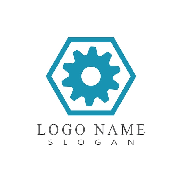 Gear Logo Template vector icon illustration design