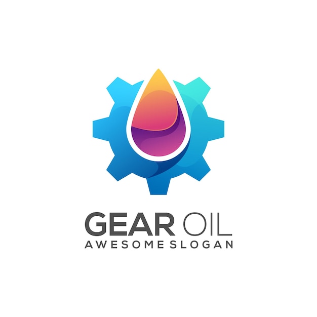 gear oil logo colorful gradient