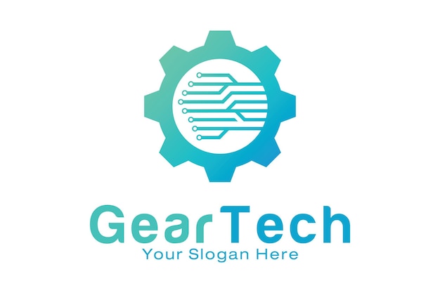 Gear Tech logo design template