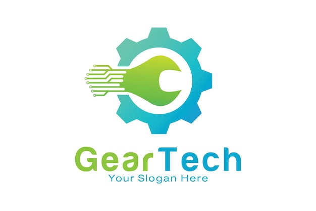 Gear Tech logo design template