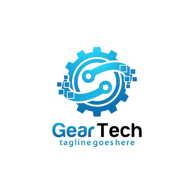 Gear Tech logo design template