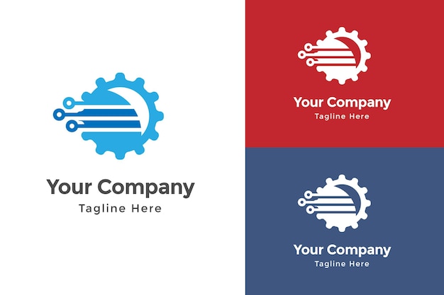 gear tech logo template