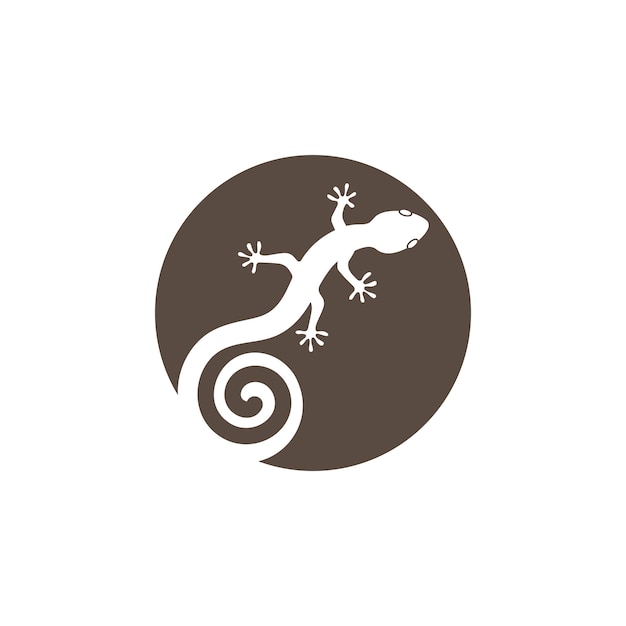 Gecko logo vector icon illustration template