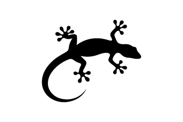 Gecko silhouette vector illustration Gecko silhouette vector