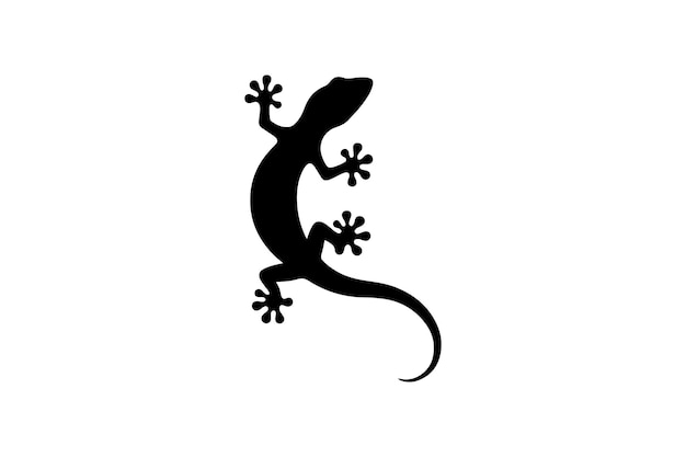 Gecko silhouette vector illustration Gecko silhouette vector