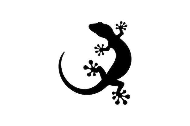 Vector gecko silhouette vector illustration gecko silhouette vector