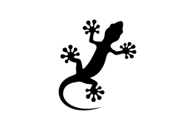 Vector gecko silhouette vector illustration gecko silhouette vector