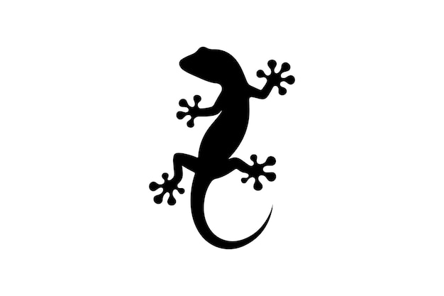 Gecko silhouette vector illustration Gecko silhouette vector