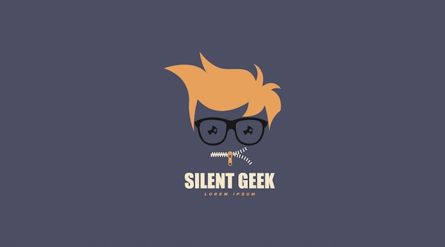 Geek Logo Design Concept Vector Geek Logo Template in Flat Color Design Style