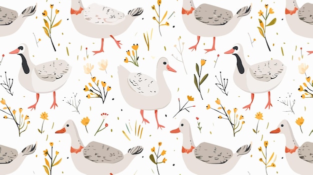 Geese Pattern Seamless Background