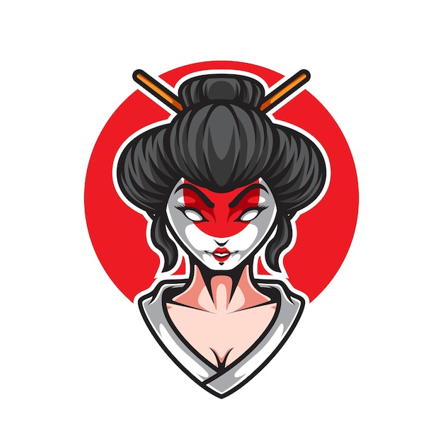 GEISHA E SPORT MASCOT LOGO