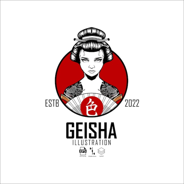 GEISHA ILLUSTRATION READY FORMAT EPS 10