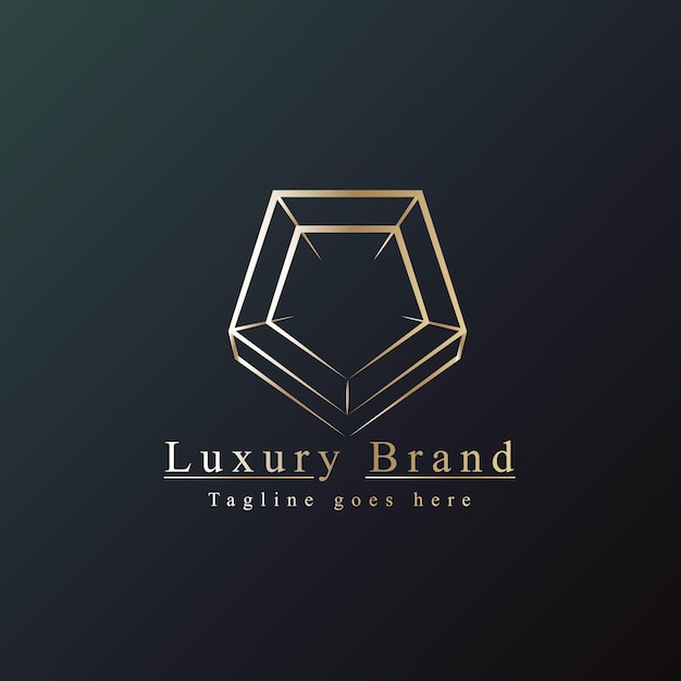 Vector gems stone luxury logo