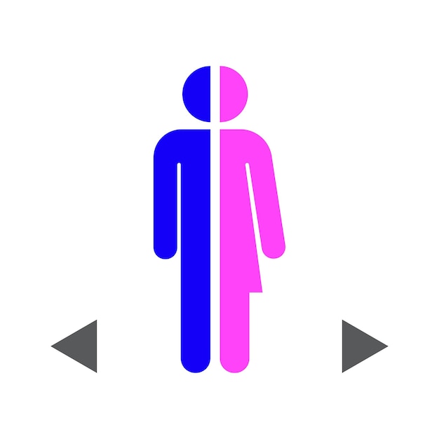 Gender differences icon on a white background Vector illustration