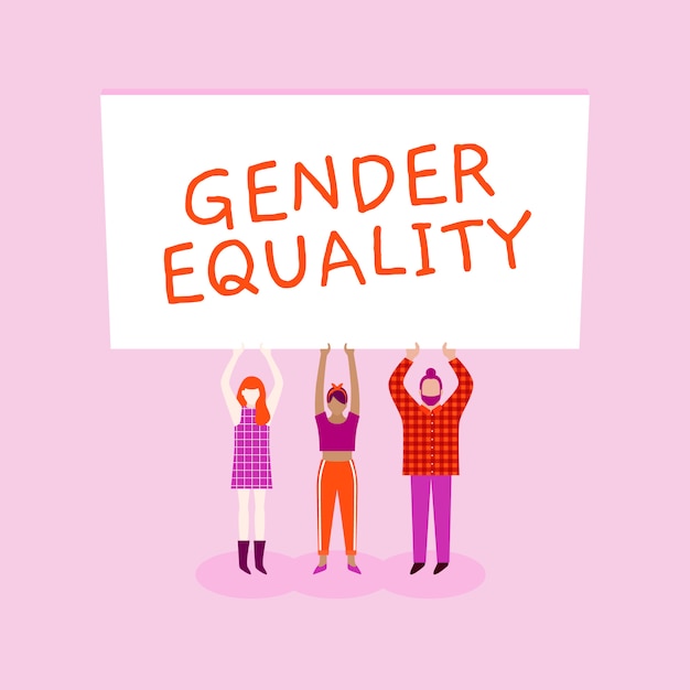 Gender equality protest illustration