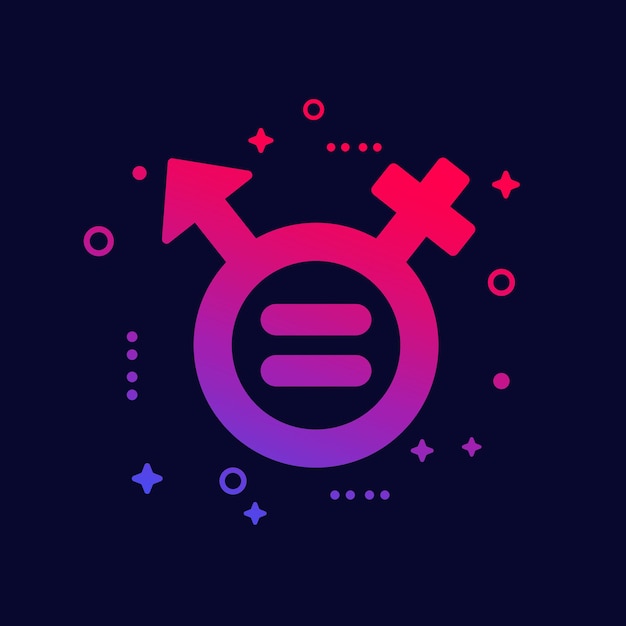 Vector gender equity trendy icon, vector art