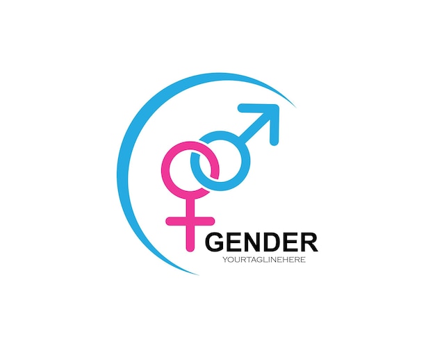 Gender icon logo vector illustration