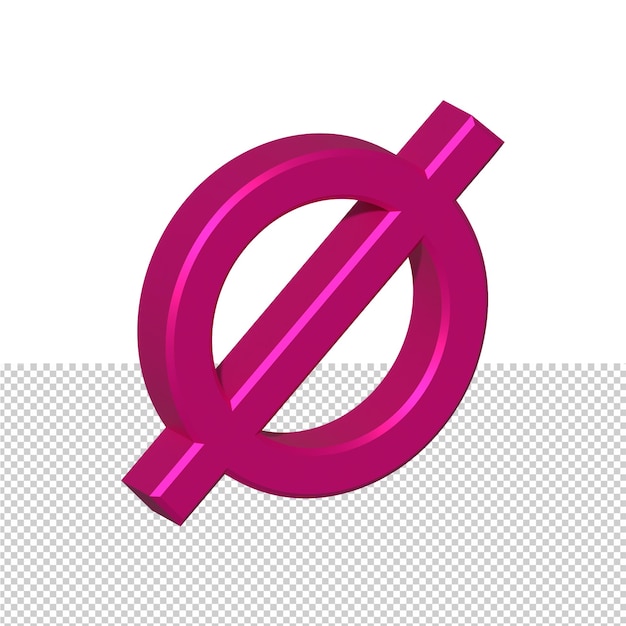 Gender reveal 3D symbol