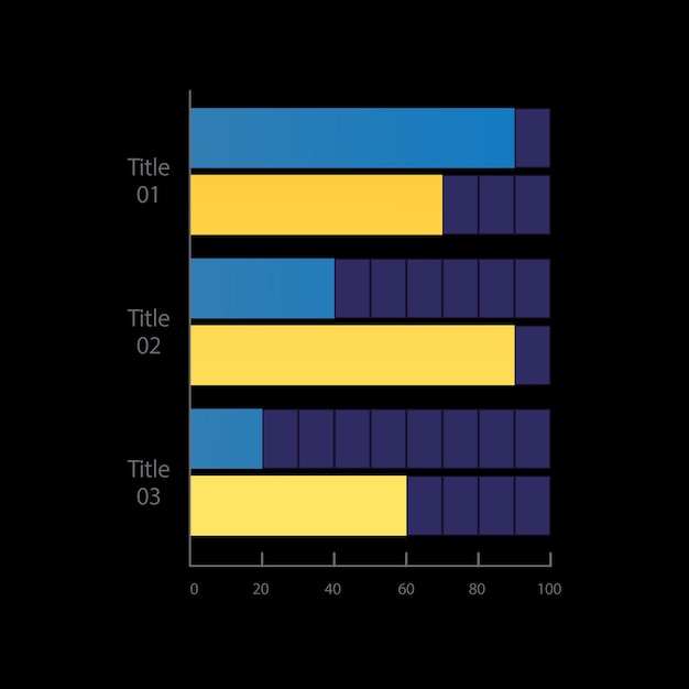 Gender statistics infographic chart design template for dark theme