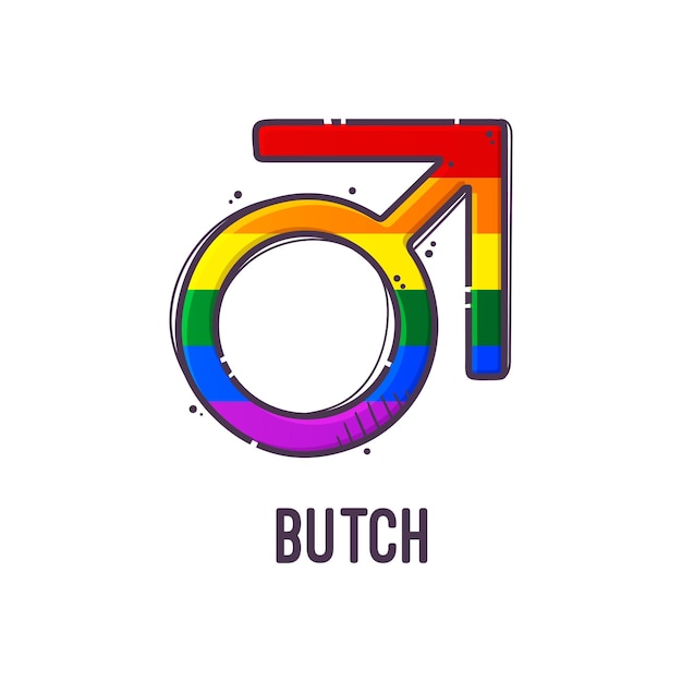 Gender symbol Butch Signs of sexual orientation Vector