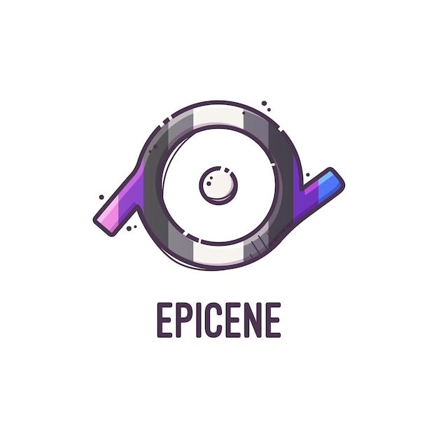 Gender symbol epicene Signs of sexual orientation Vector