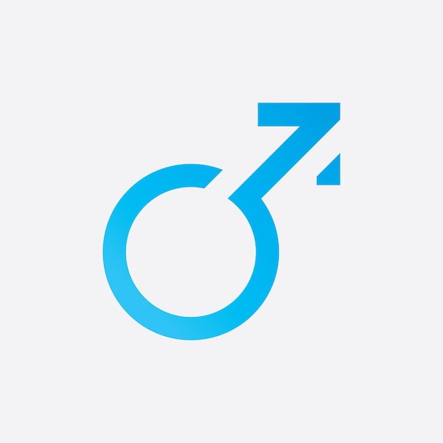 Gender symbol logo of sex and equality of males and females vector illustration