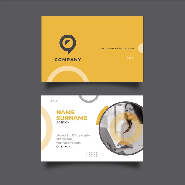 General business horizontal business card template