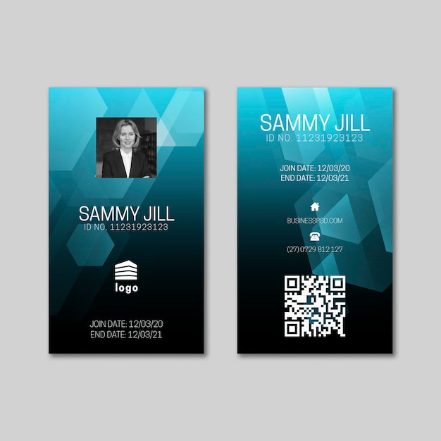 Vector general business id card template