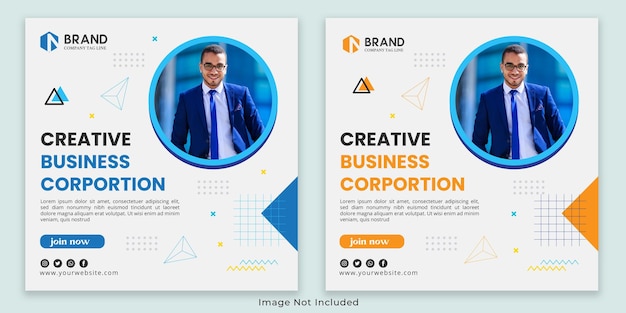 General business instagram posts premium  Vector