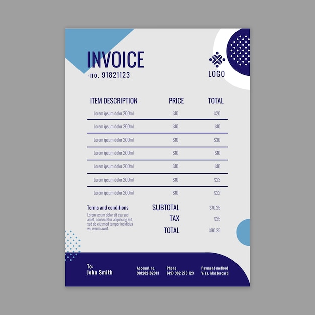 General business invoice