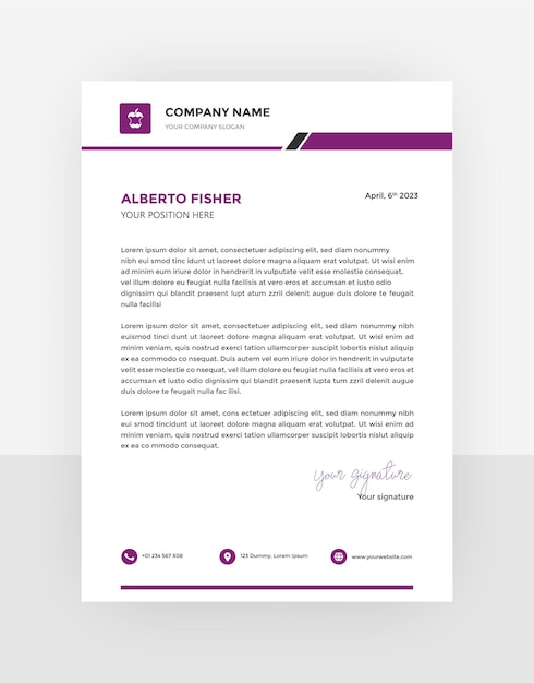 Vector general business letterhead template