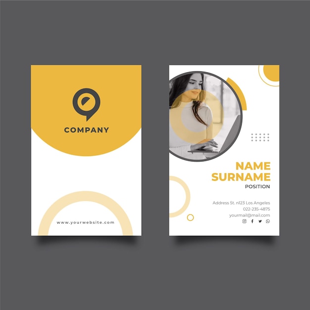 General business vertical business card