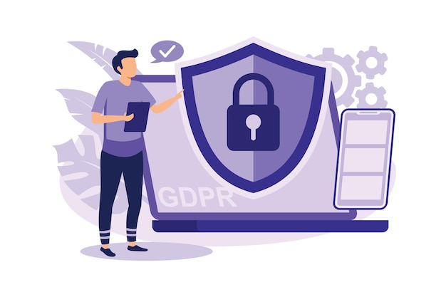 General Data Protection Regulation flat modern design illustration