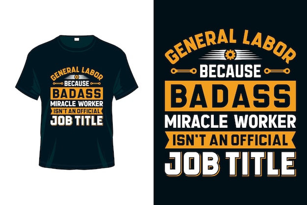 General Labor - Labour Day USA T-shirt Design Vector