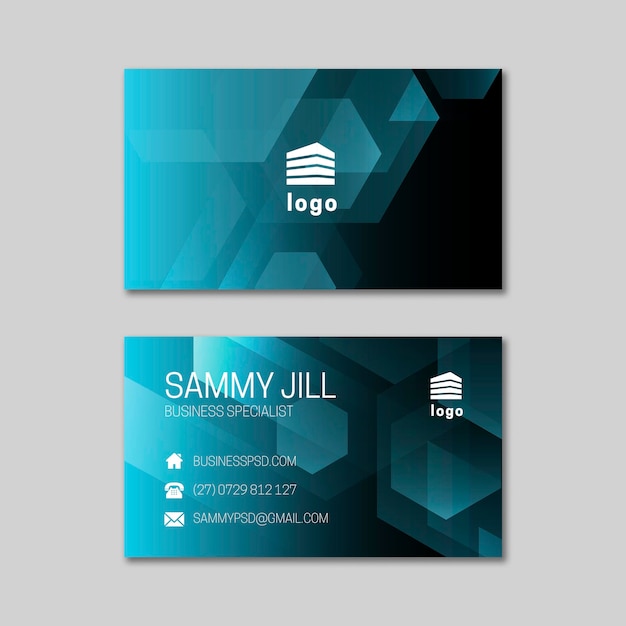 General ouble-sided horizontal business card template