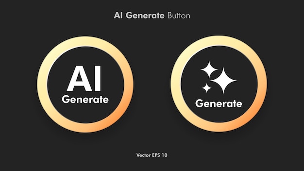 Generate AI button user interface design