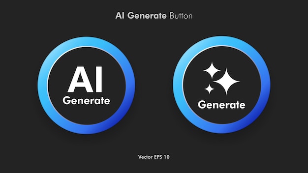 Generate AI button user interface design