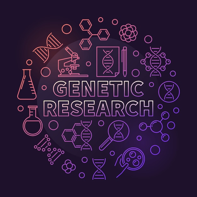 Genetic Research  circular colorful outline 