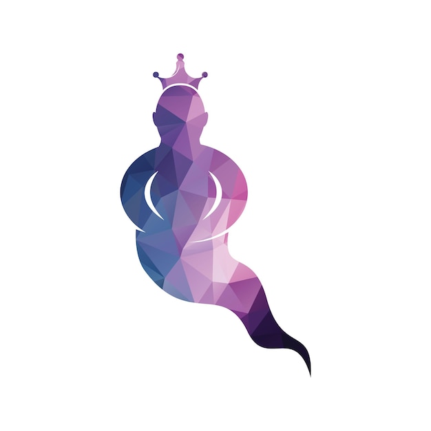 Genie Logo Design. Magic Fantasy genie concept logo.