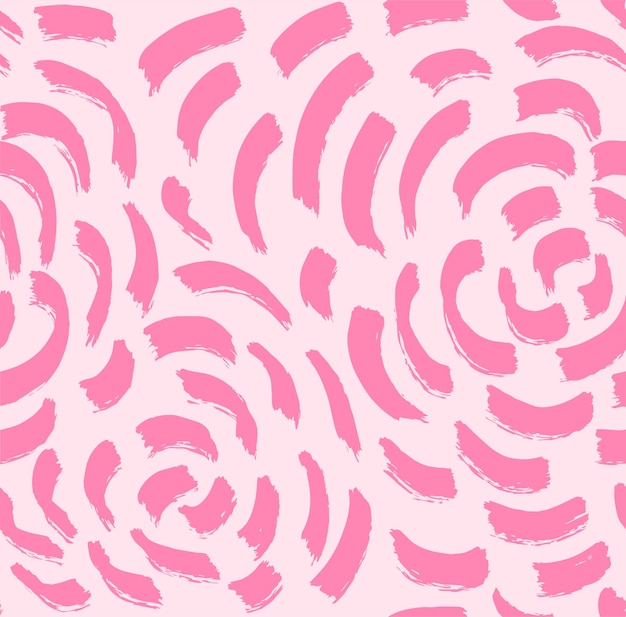 Gentle abstract seamless pattern background with pink irregular brush stroke Cute feminine wallpaper