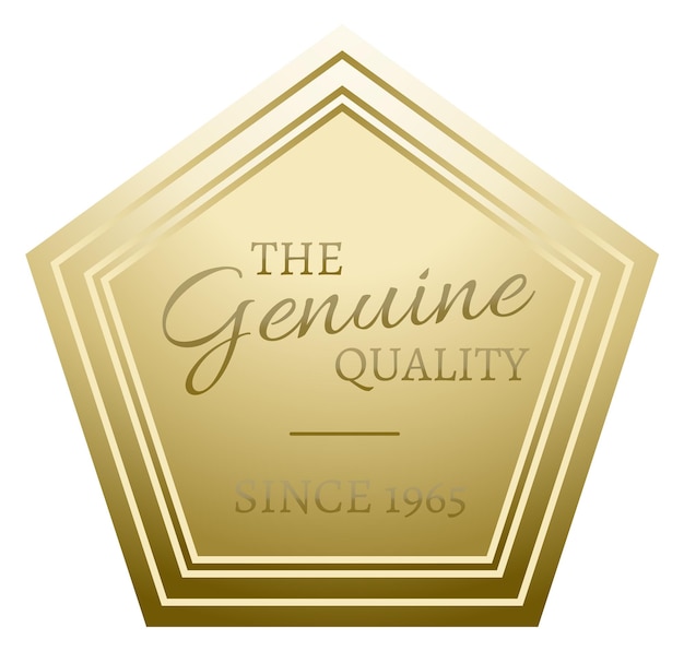 Genuine quality golden plate Metal badge template