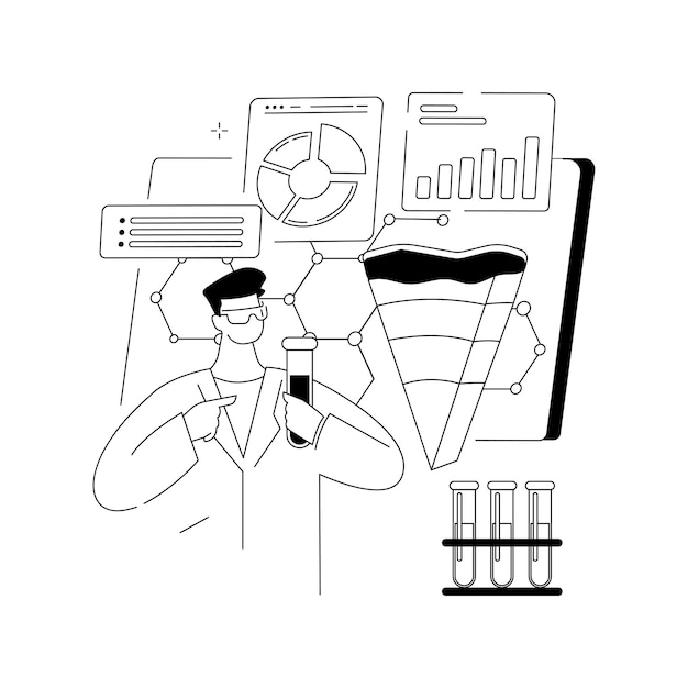 Geochemistry abstract concept vector illustration Organic geochemistry applied earth science petroleum research mineralogy trace element study aquatic soil exploration abstract metaphor